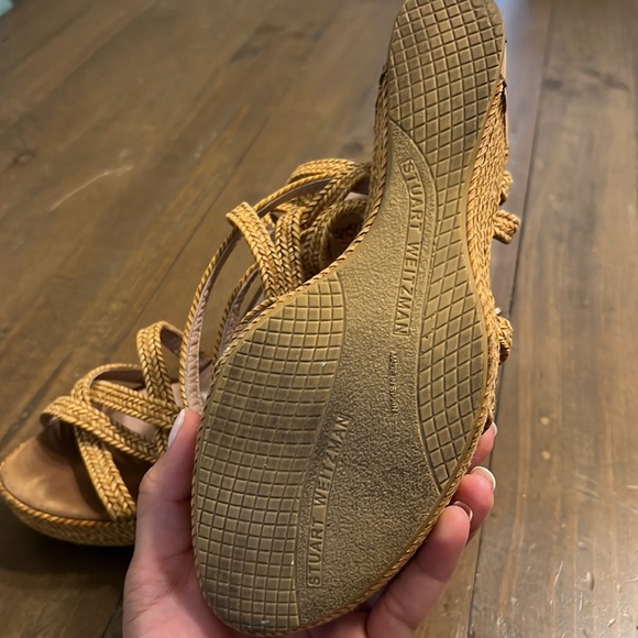 STUART WEITZMAN "REINS" in Camel Laniard (Rare!) Sz 9.5 - Picture 6 of 7